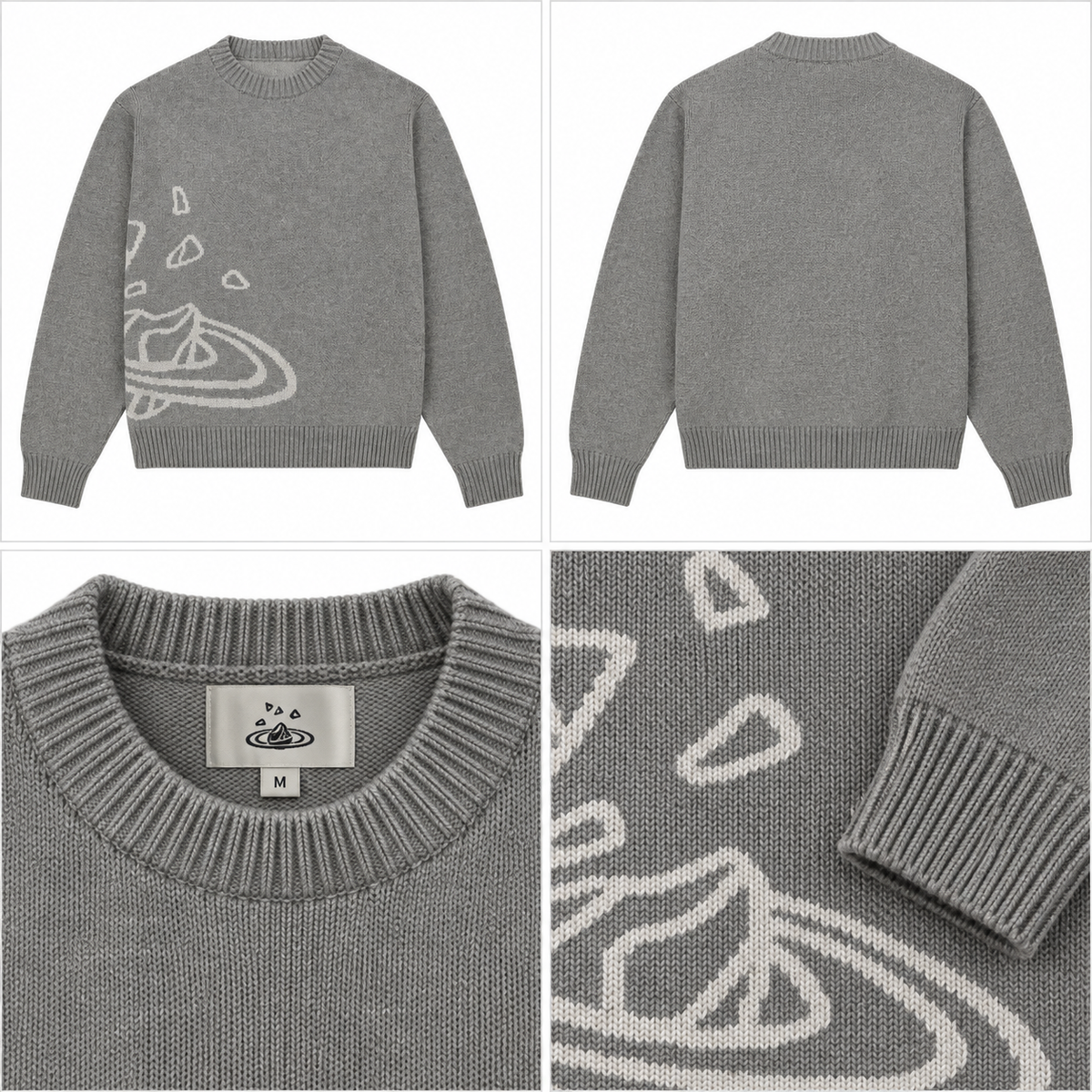 Satuno Knit Sweater – grey sweatshirt