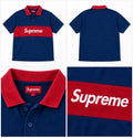 Supreme Color Block Polo – Blue/Red
