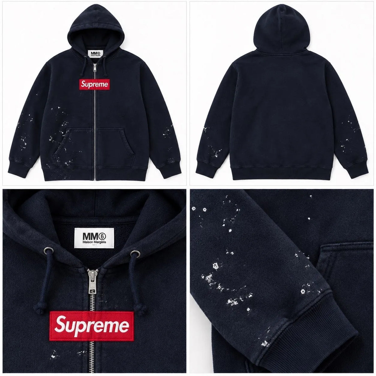 Supreme Arc Logo Zip-Up Hoodie – Black