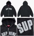 Supreme Zip Up Hoodie Black